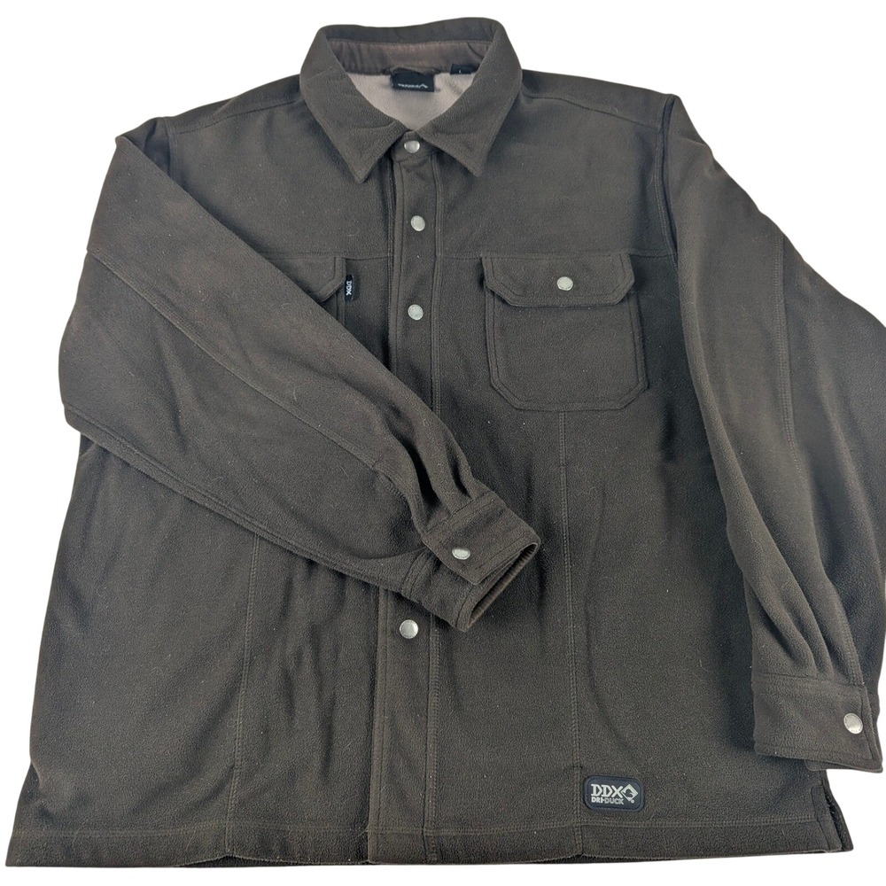 Dri Duck DDX Mens Barn Coat Lge Utility Jacket Snap Front Brown Heavyweight Work